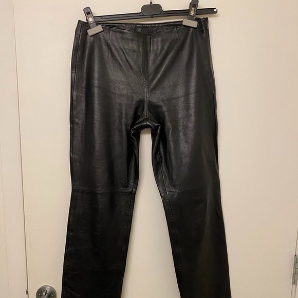 Vintage Hugo Buscati Leather Pants Sz 6 - Picture 1 of 6
